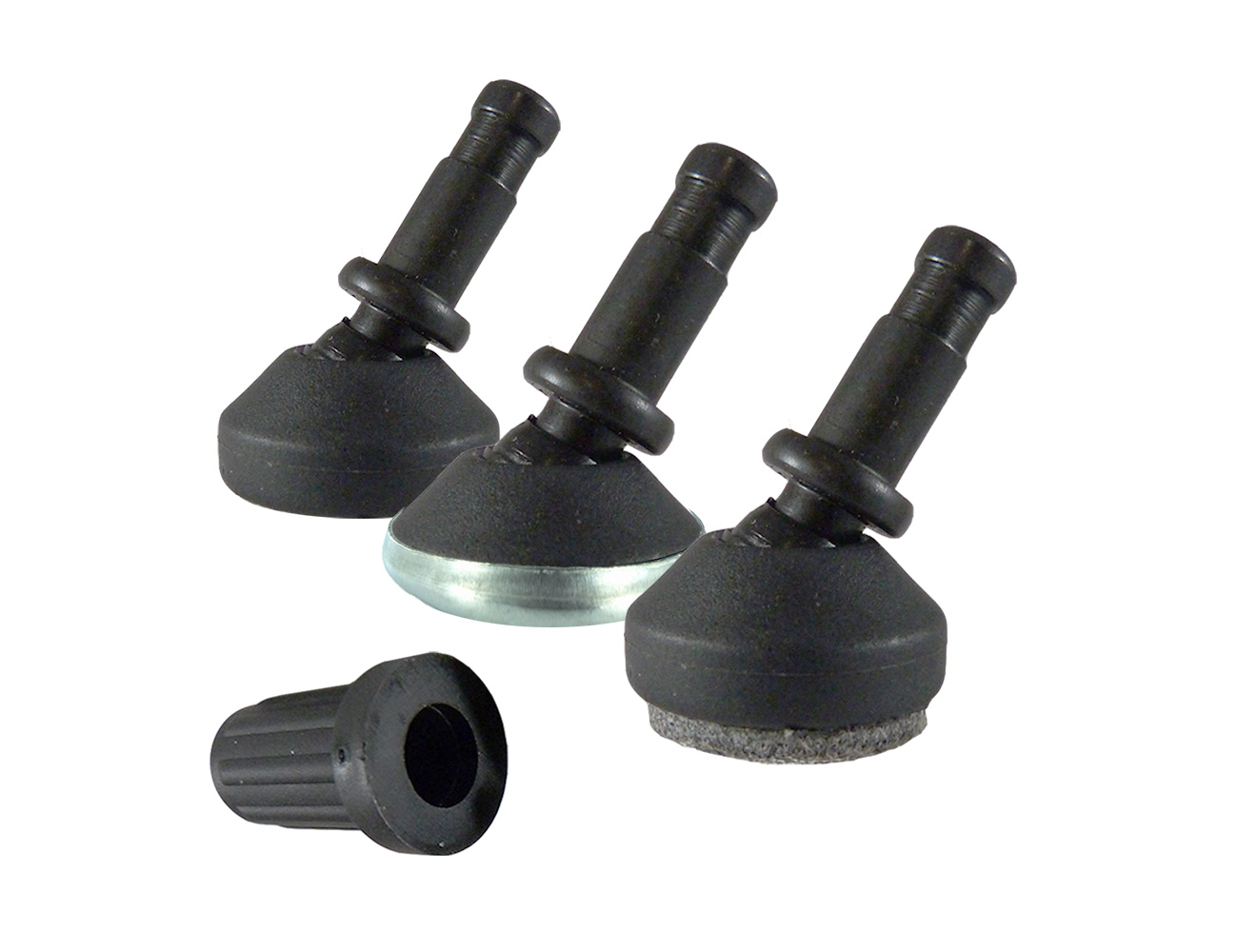 Stoelglijder met kogelgewricht, stiftbevestiging en montagehulzen